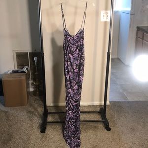 Butterfly print maxi dress